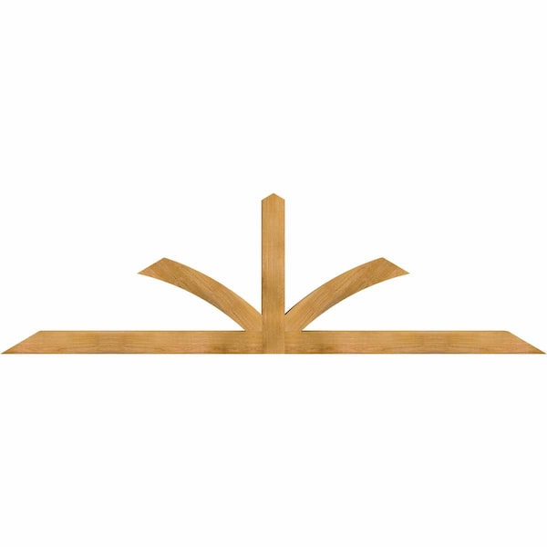 Ekena Millwork Richland Rough Sawn Timber Gable Bracket, Western Red Cedar, 96"W x 28"H x 4"D x 4"F, 7/12 Pitch GBW096X28X0404RIC00RWR - main